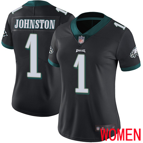 Women Philadelphia Eagles 1 Cameron Johnston Black Alternate Vapor Untouchable NFL Jersey Limited